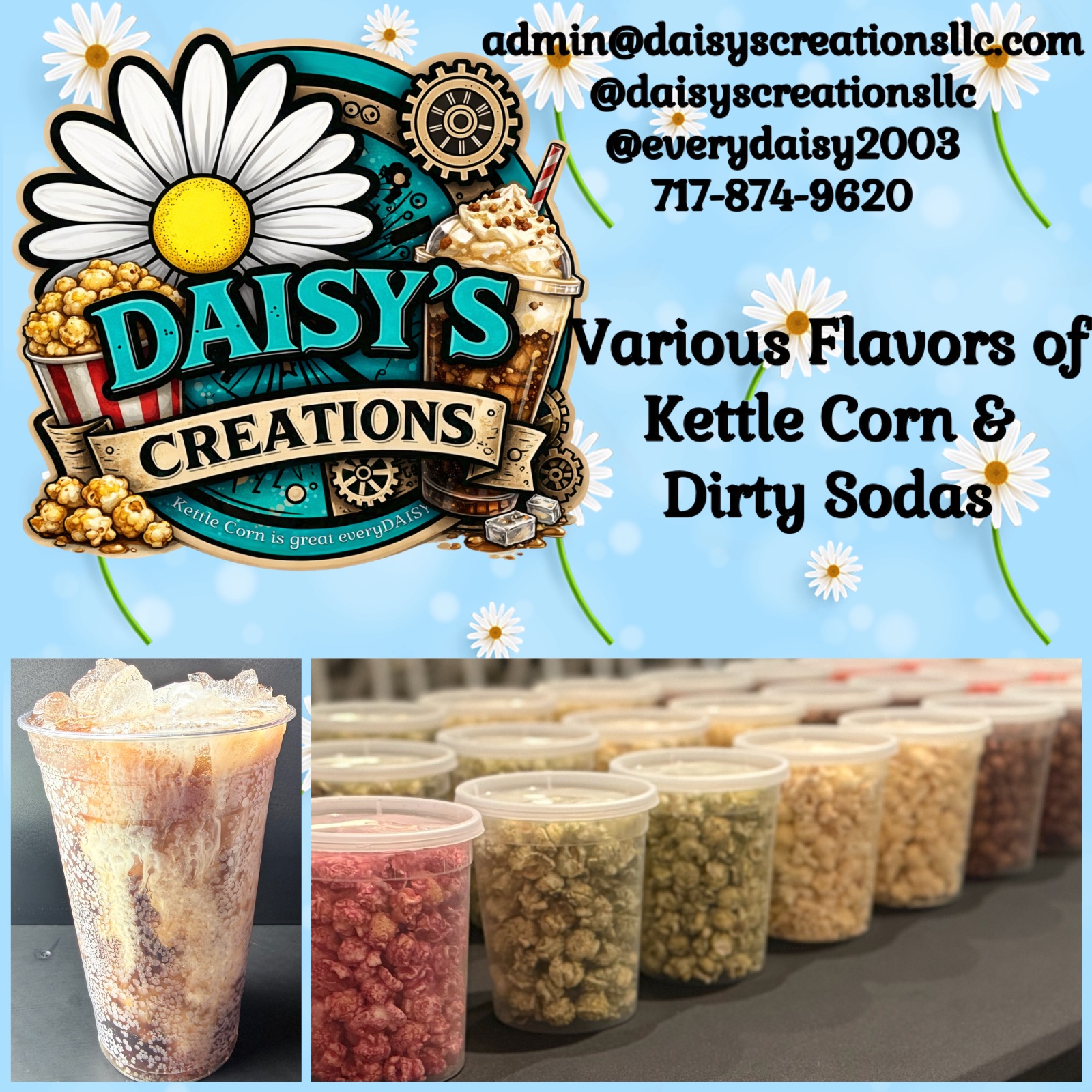 Daisy’s Creations menu