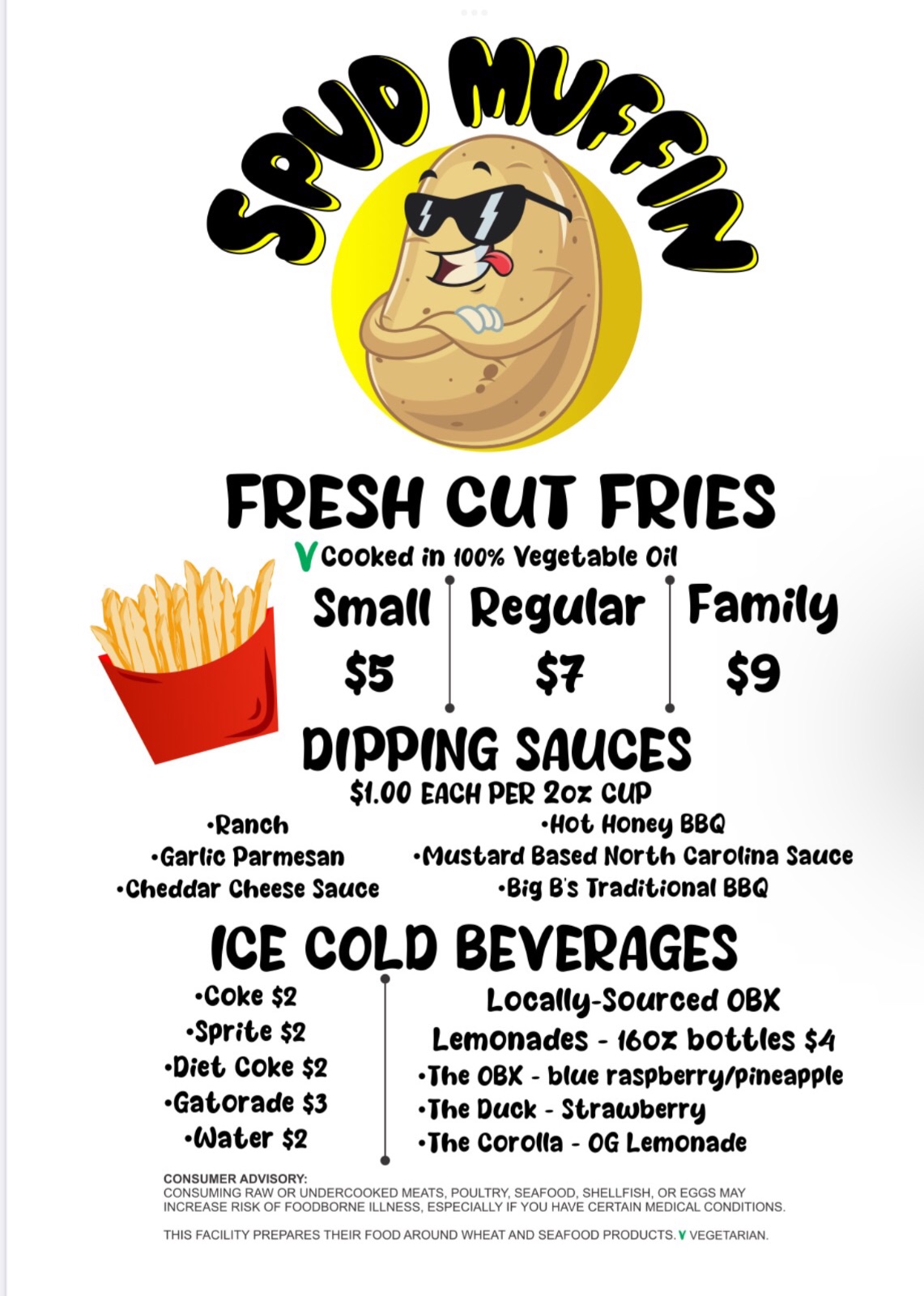 Spud Muffin - Fresh Cut Fries & Smashburgers menu